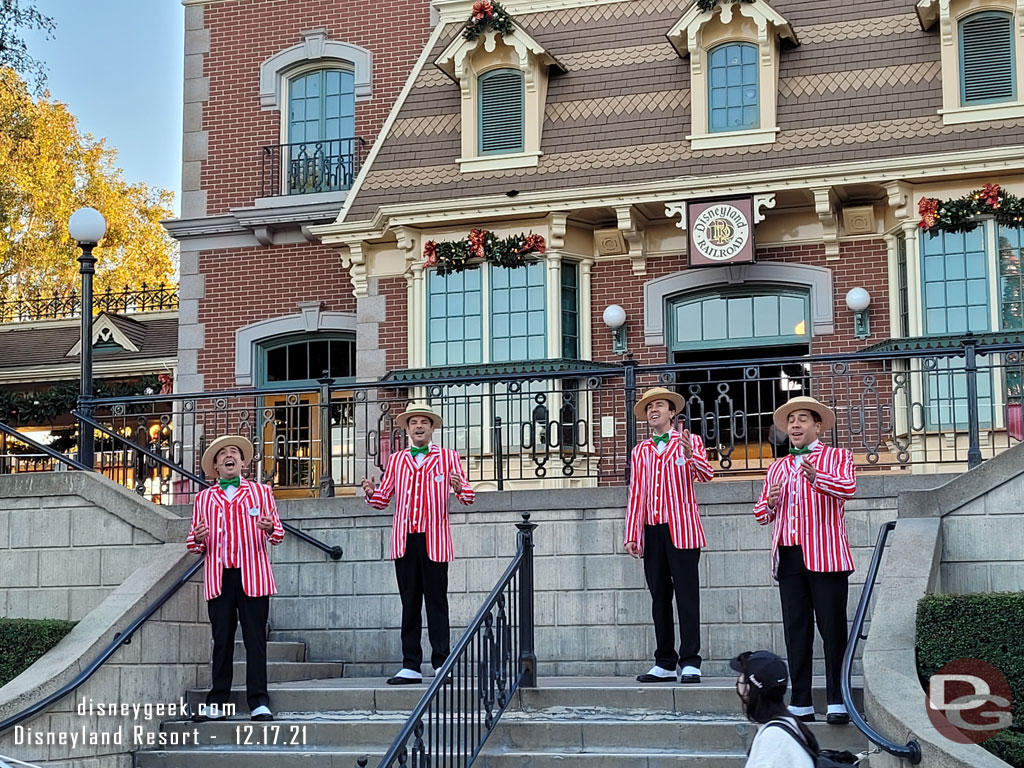 The Dapper Dans performed their 4pm set on the Train Station Steps.