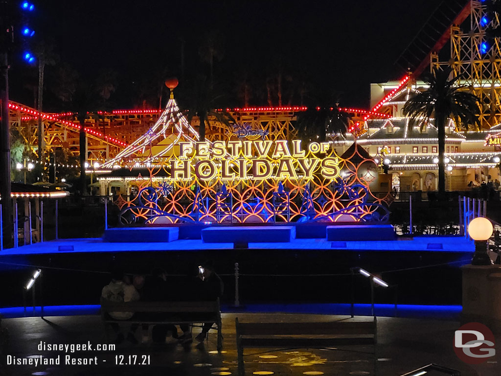 The stage was cleaned up and cleared after the last Mistletoes performance.