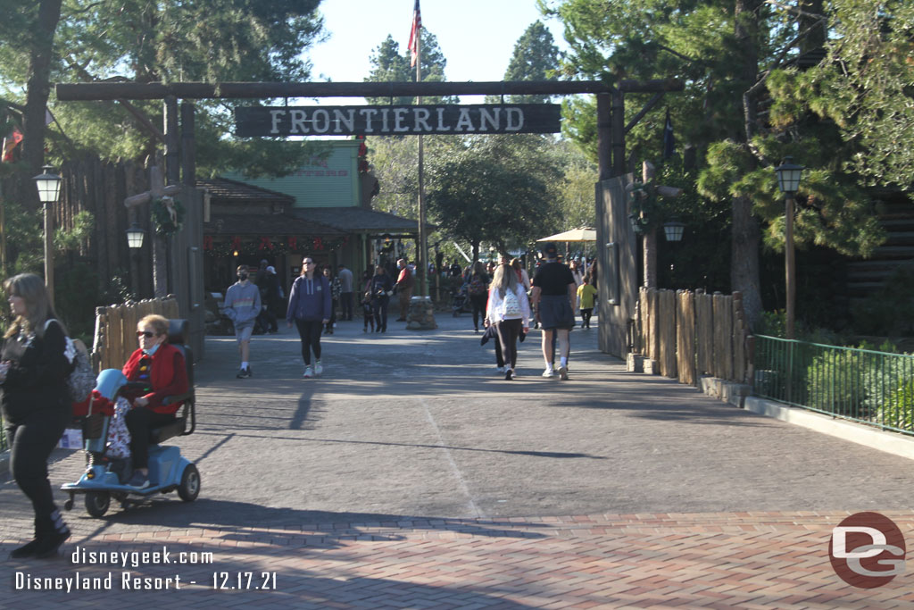 Passing by Frontierland.