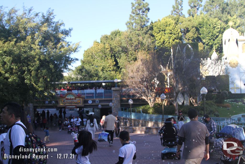 The walls are down and the walkway to Toontown is finished.