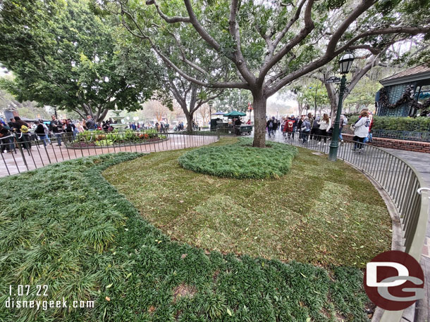 Some fresh sod in park area.