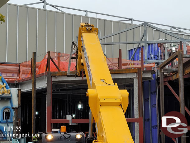 They were installing more steel beams for the side.