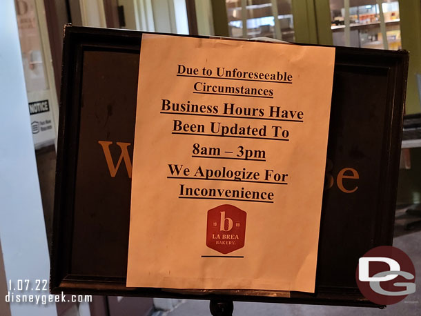 Ls Brea closed early today.