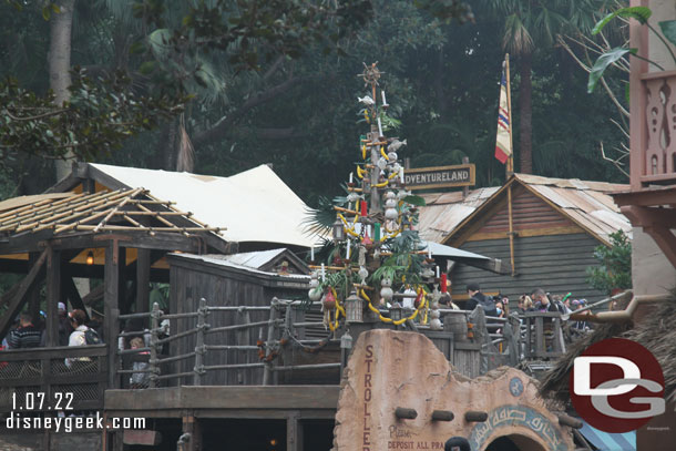 Jungle Cruise was using the upstairs queue space this morning.