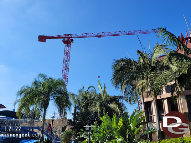 A crane is up and in operation on the site of the new DVC tower.