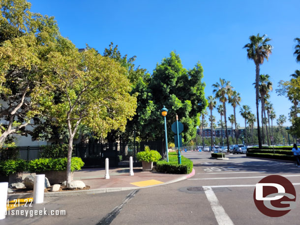 Panning to the left behind the trees is the former AMC building that will be removed in the coming weeks.