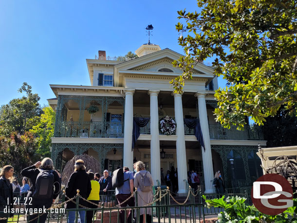 Today was the first day back in operation for the Haunted Mansion. I was thinking of paying the ghosts a visit but the wait times were in the 45-60 minute range the couple times I checked.