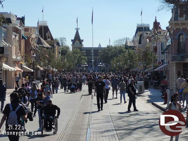 Main Street USA at 1:00pm