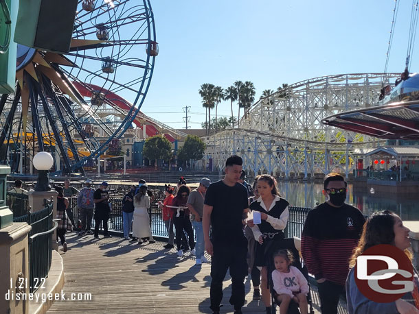 Once you ordered the line to pick up food was long too.. it stretched back along the walkway.