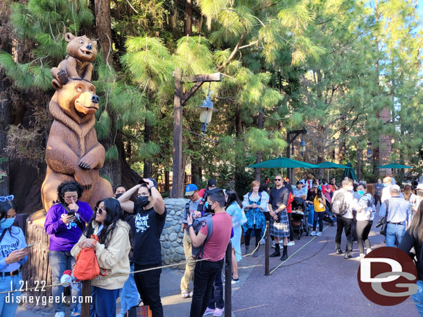 The line to see her stretched down toward Grizzly River Run