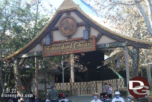 Renovation work continues on the Fantasyland Theatre