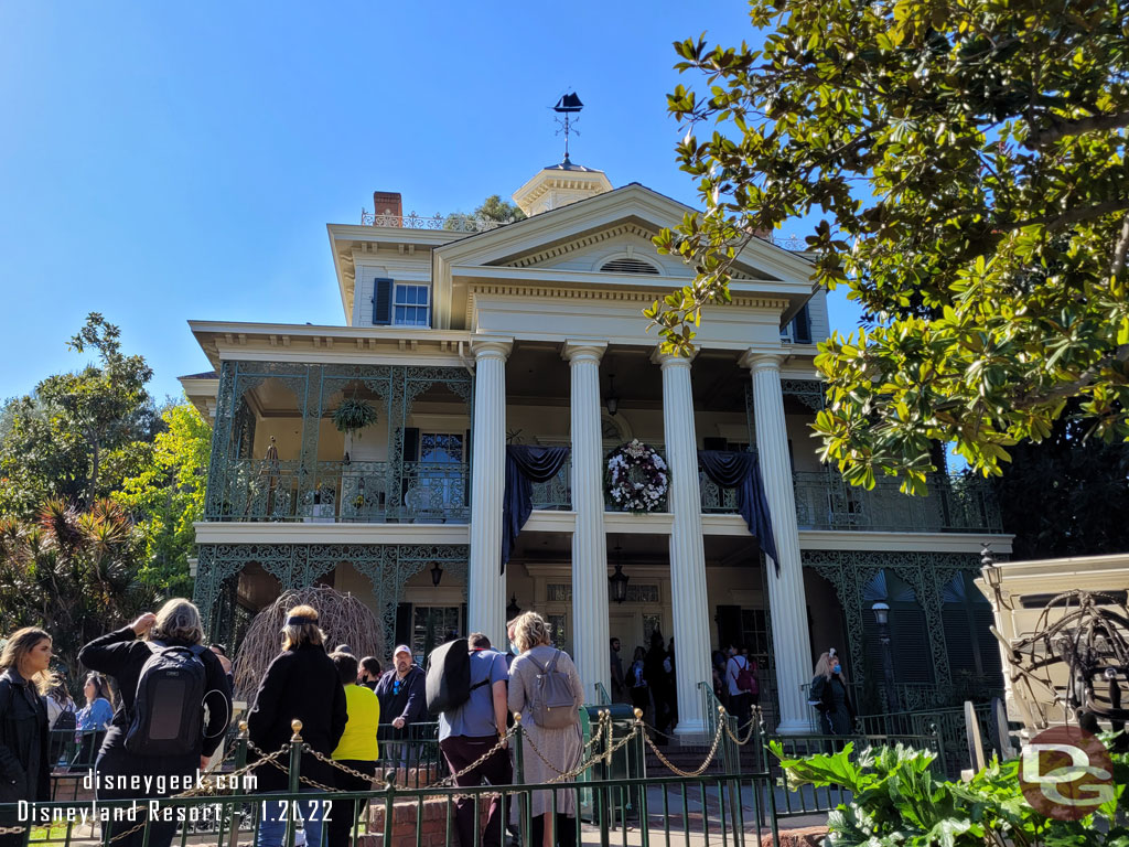 Today was the first day back in operation for the Haunted Mansion. I was thinking of paying the ghosts a visit but the wait times were in the 45-60 minute range the couple times I checked.