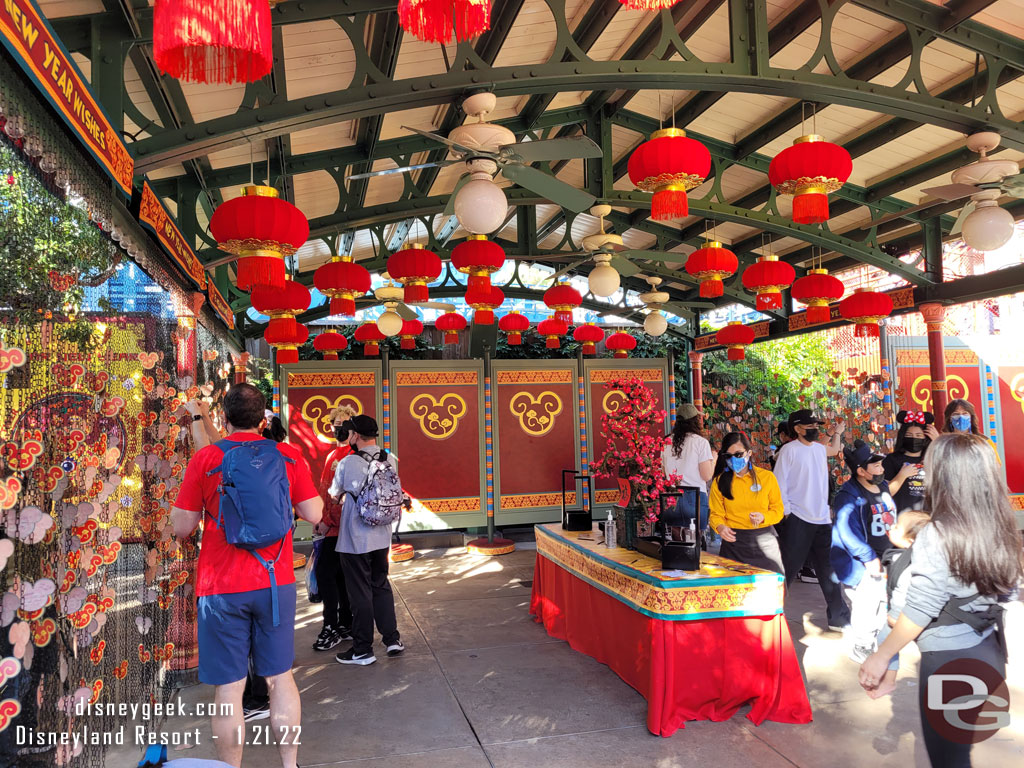 The Lucky Wishes Wall area