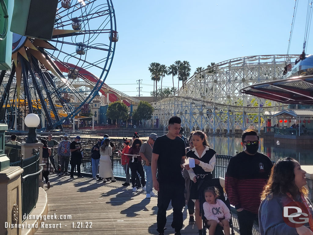 Once you ordered the line to pick up food was long too.. it stretched back along the walkway.