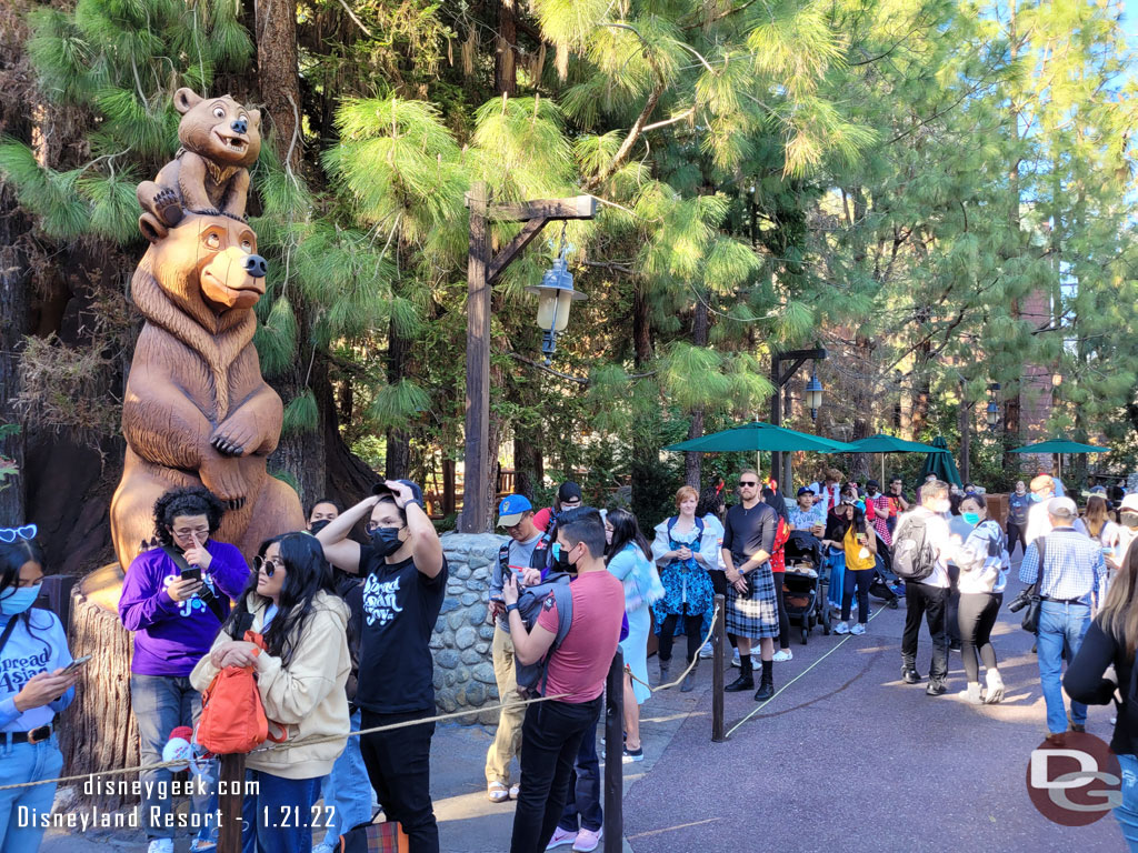 The line to see her stretched down toward Grizzly River Run