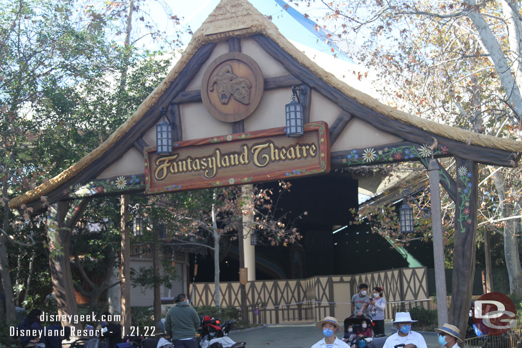 Renovation work continues on the Fantasyland Theatre