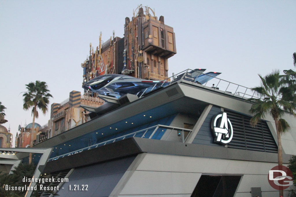 Returned to Disney California Adventure and walked through  Hollywood Land and then Avengers Campus.