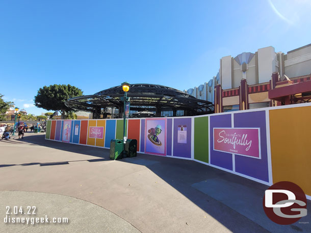 You could hear crews working on the other side of the wall but no real visible progress yet beside the signs removed from the locations.