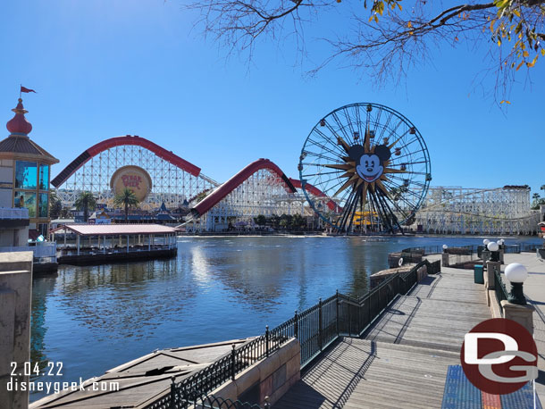 Paradise Bay this afternoon.  Not much visible progress with World of Color renovation work.