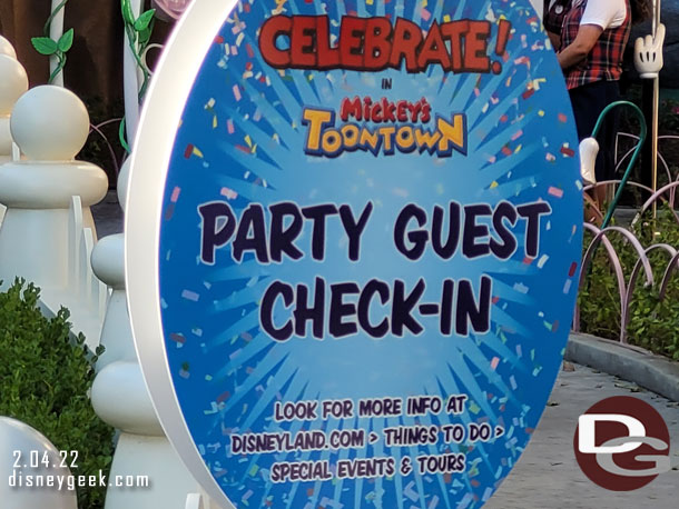 Singage for the events at Mickey's House.  You can book a private party inside one of the rooms of the house.