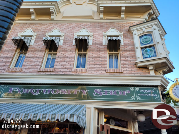 Since my last visit Dave Smith received a window on Main Street USA.