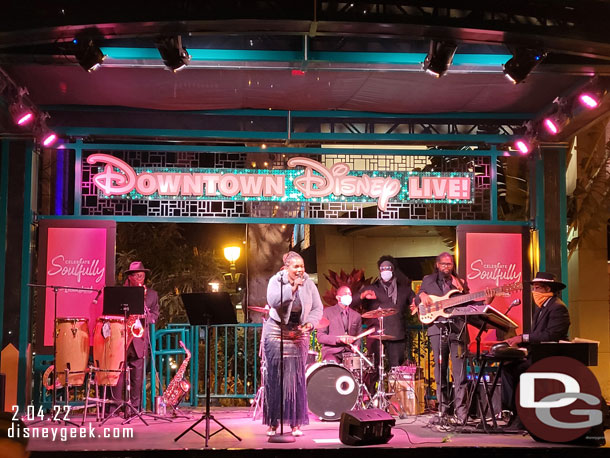 The Midnight Run performing as part of Celebrate Soulfully at Downtown Disney.