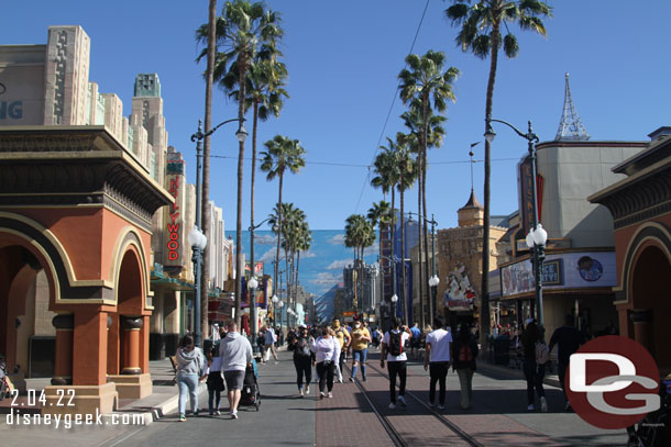 Turning down Hollywood Blvd.