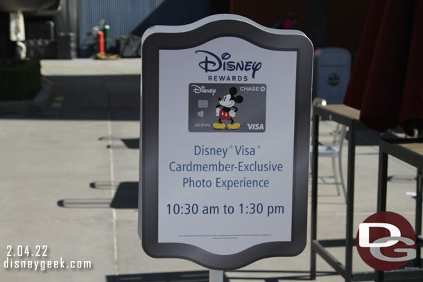 The Disney Visa photo experience was open.  I did not stop by.  I think it is still just a backdrop.