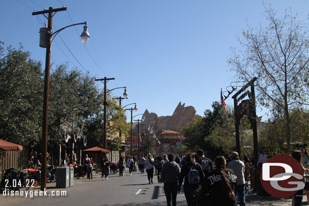 The poles for the holidays on the right side of the street have been removed and no signs of Christmas remain.