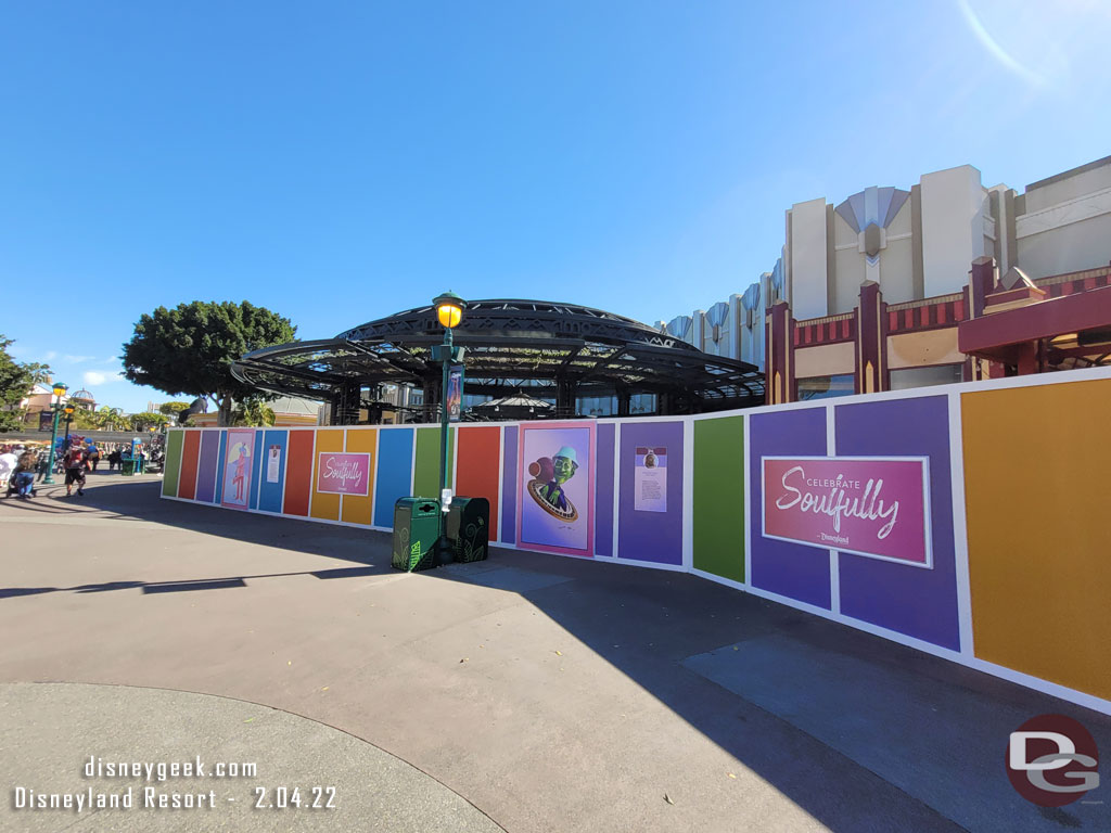 You could hear crews working on the other side of the wall but no real visible progress yet beside the signs removed from the locations.