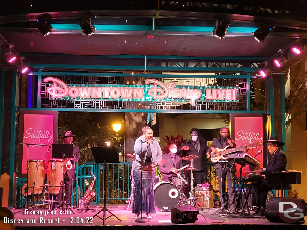 The Midnight Run performing as part of Celebrate Soulfully at Downtown Disney.