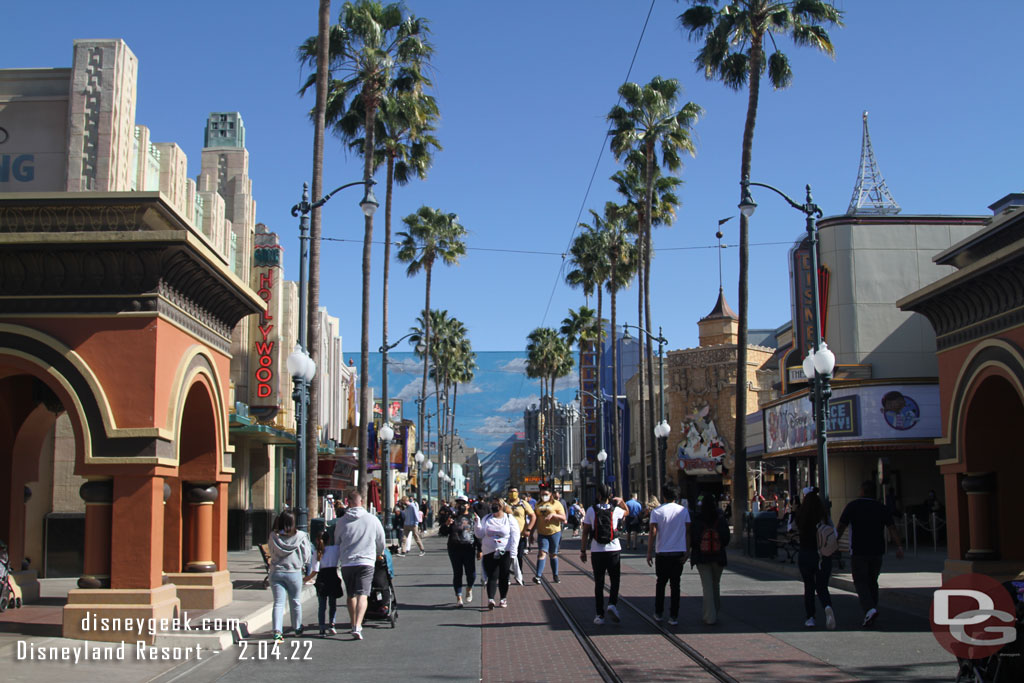 Turning down Hollywood Blvd.