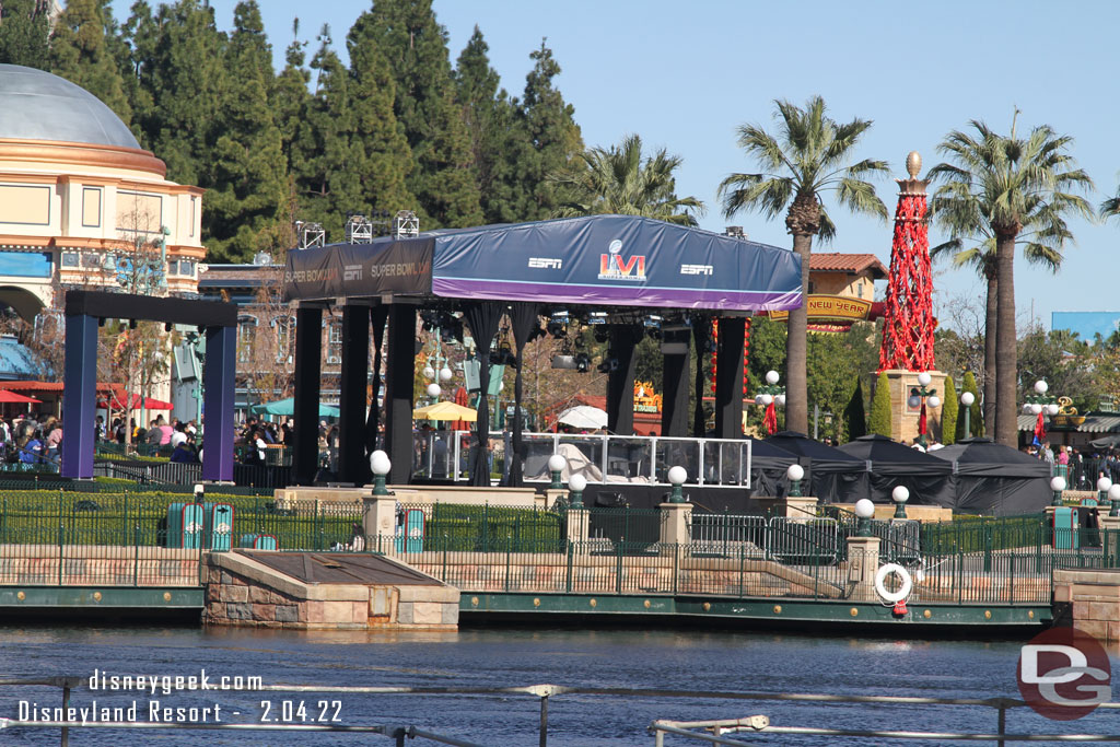 The stage across the bay.