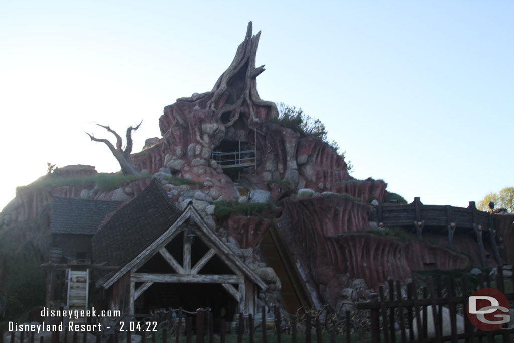 Splash Mountain renovation work continues.