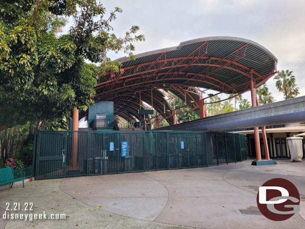 The Disneyland Monorail is closed for a few weeks during the demolition work.