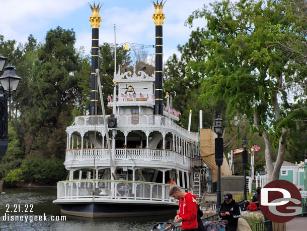 The Mark Twain had some scaffolding set up as part of its renovation project.