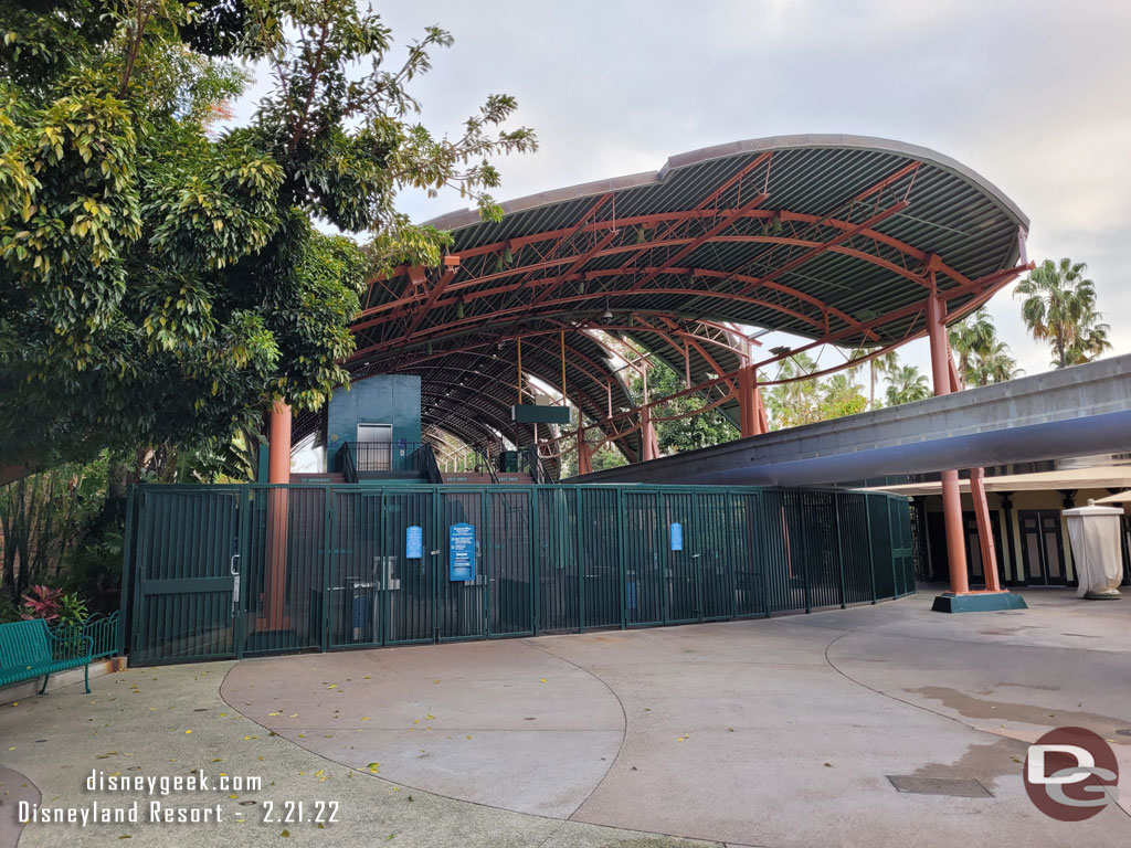 The Disneyland Monorail is closed for a few weeks during the demolition work.