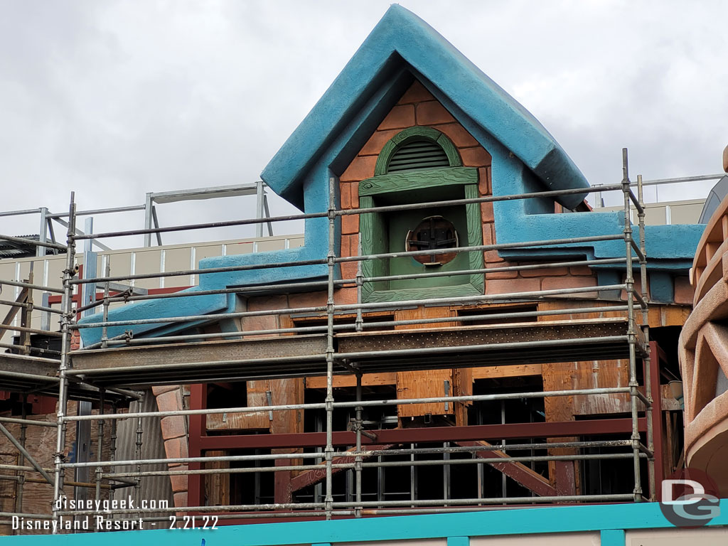 Scaffolding also up at the former Gag Factory