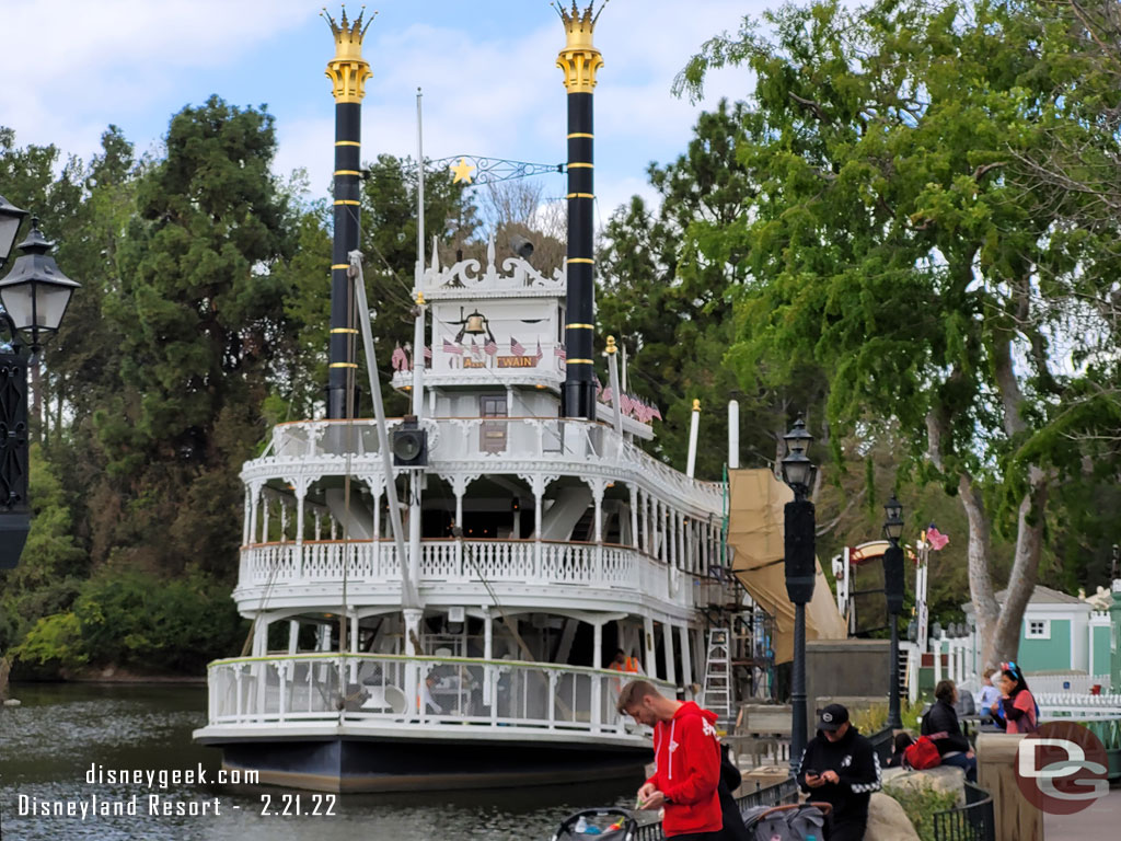 The Mark Twain had some scaffolding set up as part of its renovation project.