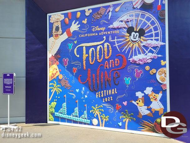 A mural by Casey Ligon for the Disney California Adventure Food & Wine Festival located on the former ESPN Zone building.