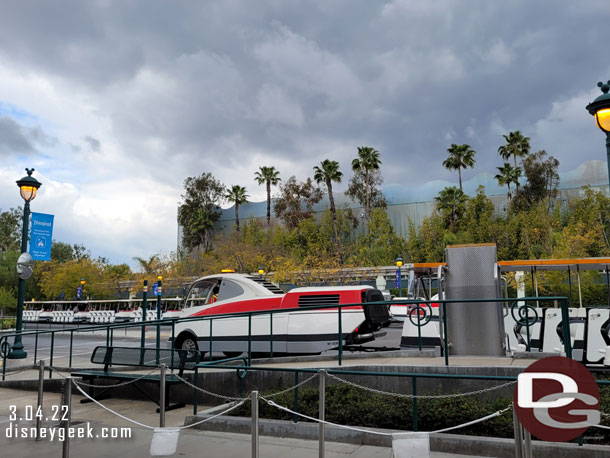 The parking lot trams have resumed normal operation.  Nice to have that option again.