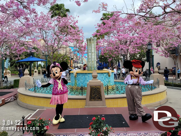 Mickey and Minnie Mouse in Carthay Circle.