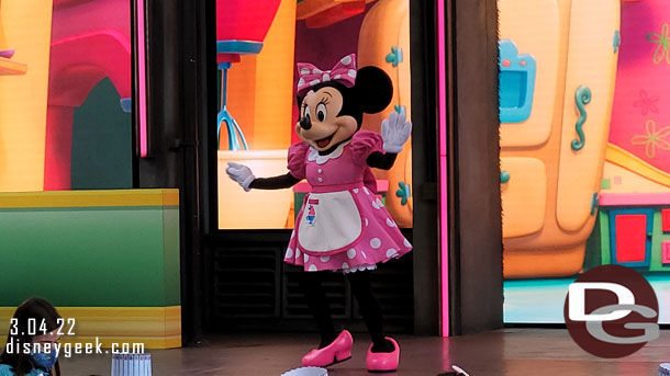 Minnie Mouse is part of the show too.