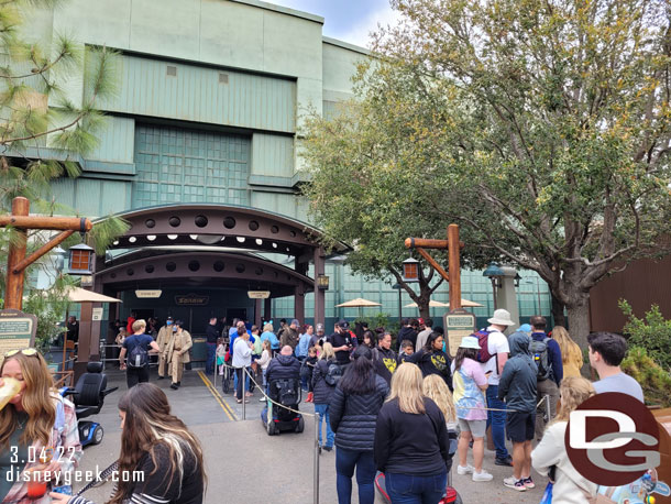 The Standby wait was well over an hour and the Lightning Lane return was backed up and filled an outdoor queue.