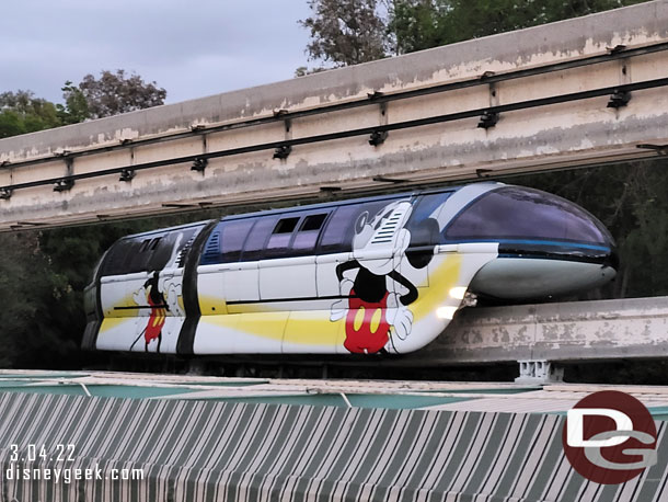 Monorail Blue out conducting test runs.