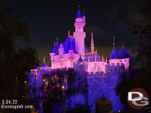 Sleeping Beauty Castle this evening.