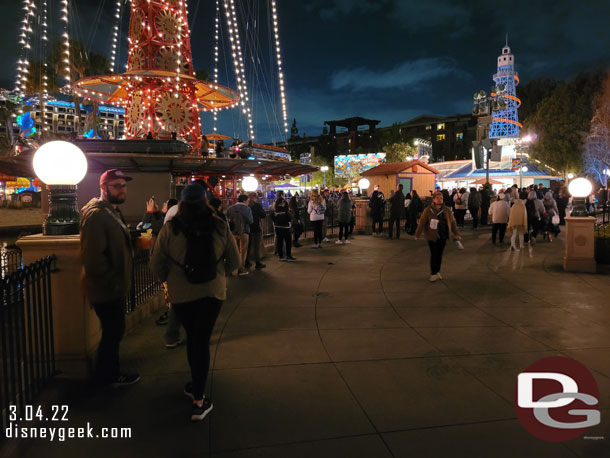 This was the line to pick up food at the Marketplace in the distance. It was just as backed up as it was during Lunar New Year.