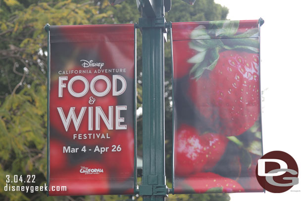 Food & Wine Festival Banners in Downtown Disney