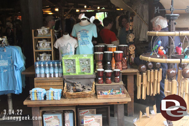 Walking by the Adventureland Bazaar there was no crowd so here are a few pictures of some of the current Jungle Cruise merchandise.