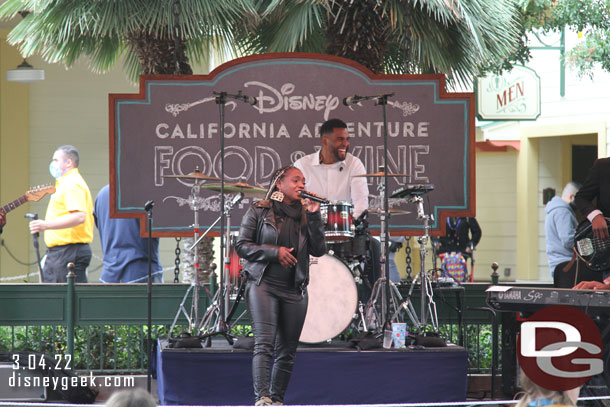 Urban Music Society performing at the Bandstand.